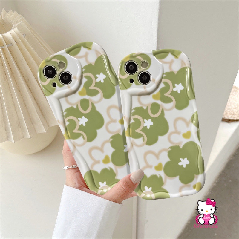 Fascinated Daisy Floral Soft Cover Untuk Realme C53 C55 C30 C35 C33 C25Y C21Y C20A C15 C31 C25 C11 2020 C12 C25s C17 C21 C3 C11 2021 C20 5i 5S 7i 6 3D Wavy Curved Edge Glossy Case