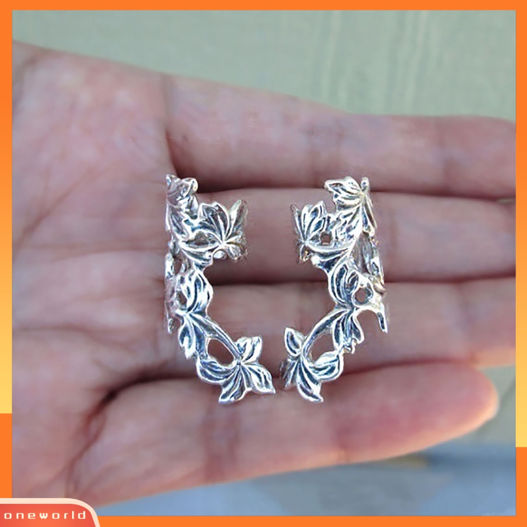 [WOD] 1pc Klip Telinga Ringan Tanpa Tindik Warna Perak Bentuk Kreatif Klip Anting Perhiasan Fashion