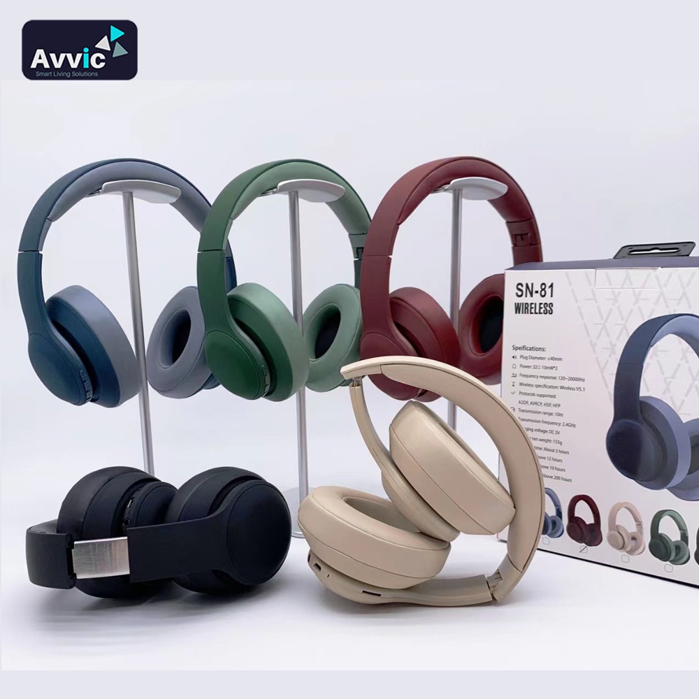Avvic x SN81 Wireless Headphone Bluetooth Super Bass 5.1 Headset Stereo Hifi Bass HD Sound Music