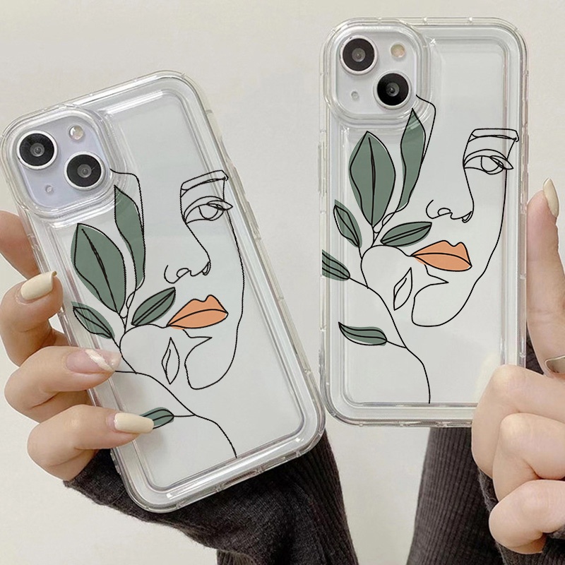 Art Leaves Case Untuk Samsung A12 A10 A10S A14 A13 A11 A31 EU A51 A52 A52S A50 A50S A30S A32 A33 A03 A22 A23 A71 A73 A02 A03 S22 S23 Plus Ultra FE Airbag Shockproof Cover