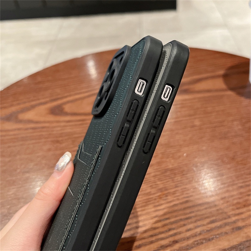 IPHONE Casing Dompet Holder Slot Kartu Bahan Kulit Mewah Untuk Iphone11 13 14 12 Pro Max6 7 8 14 plus XR XS MAX X Soft Silicone Cover