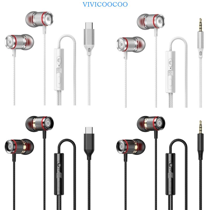 Vivi Headphone Kabel HIFI Earhook Earphone Stereo Musik Sport Hiburan Headset Untuk Handphone Untuk Ponsel Pintar Gaming