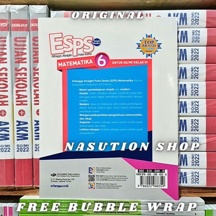 Buku ESPS Matematika kelas 6 SD Erlangga