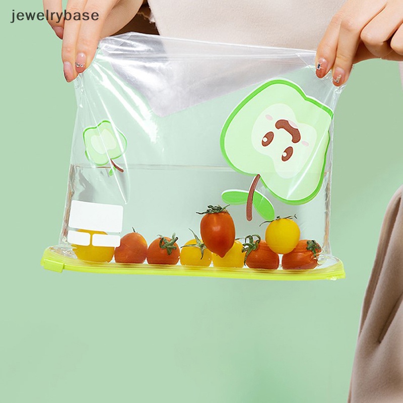 [jewelrybase] Wadah Tas Penyimpanan Makanan Reusable Freezer Bag Anti Bocor Top Ziplock Bags Boutique