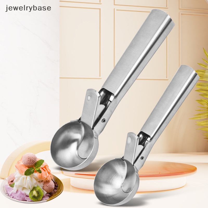 [jewelrybase] Ice Cream Scoops Stainless Steel Penggali Es Krim Anti Lengket Alat Sendok Es Krim Butik