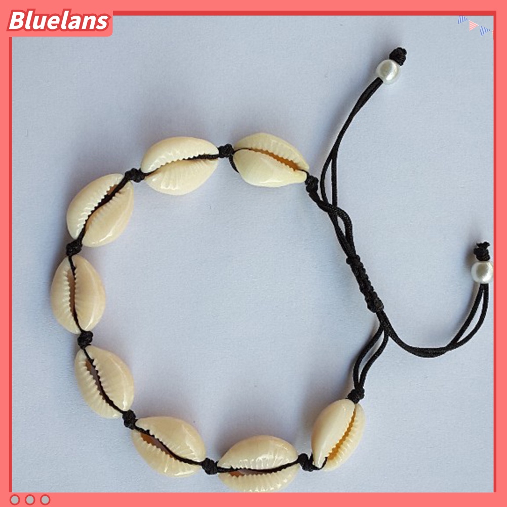 [BLS] Fashion Wanita Cowrie Shell Mutiara Imitasi Pesona Kalung Gelang Kaki Ankle Bracelet Hadiah