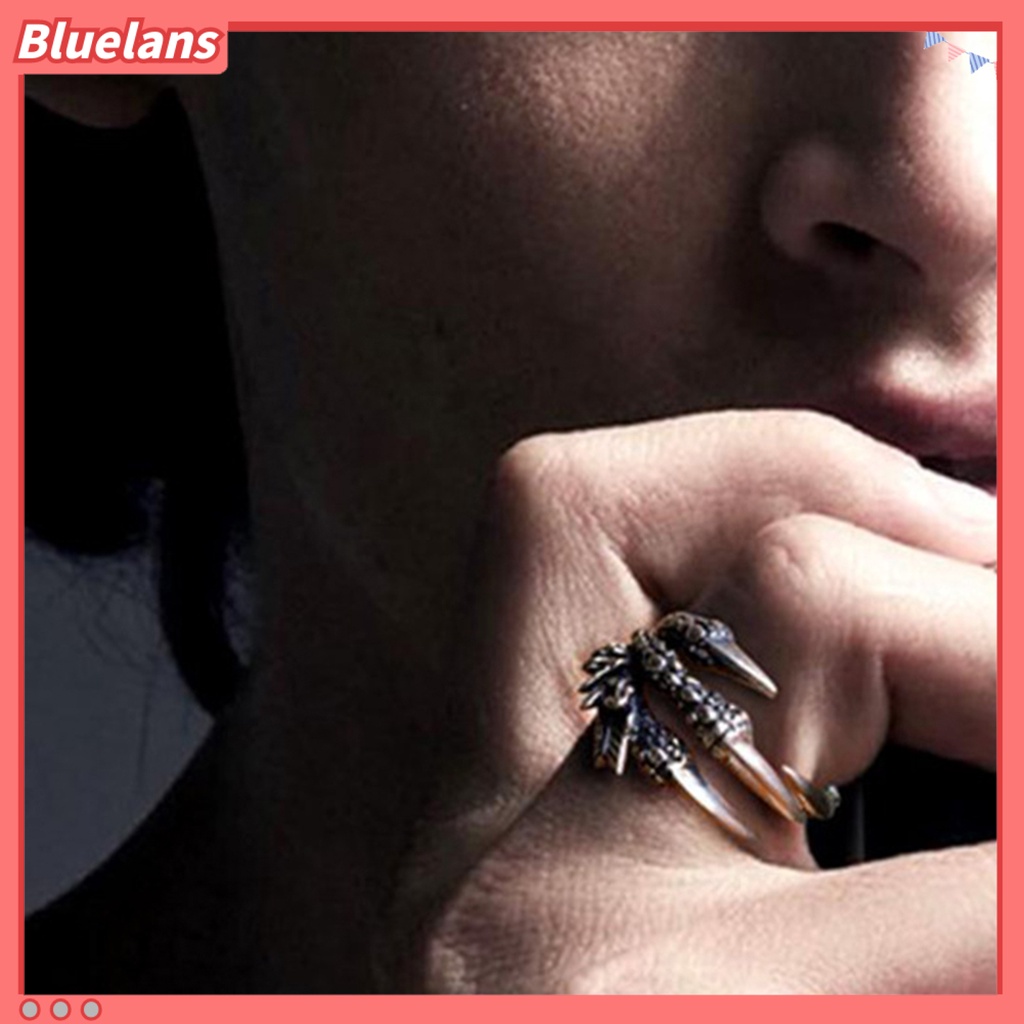 [BLS] Fashion Unisex Baja Titanium Cakar Naga Terbuka Jari Cincin Perhiasan Pesona Hadiah