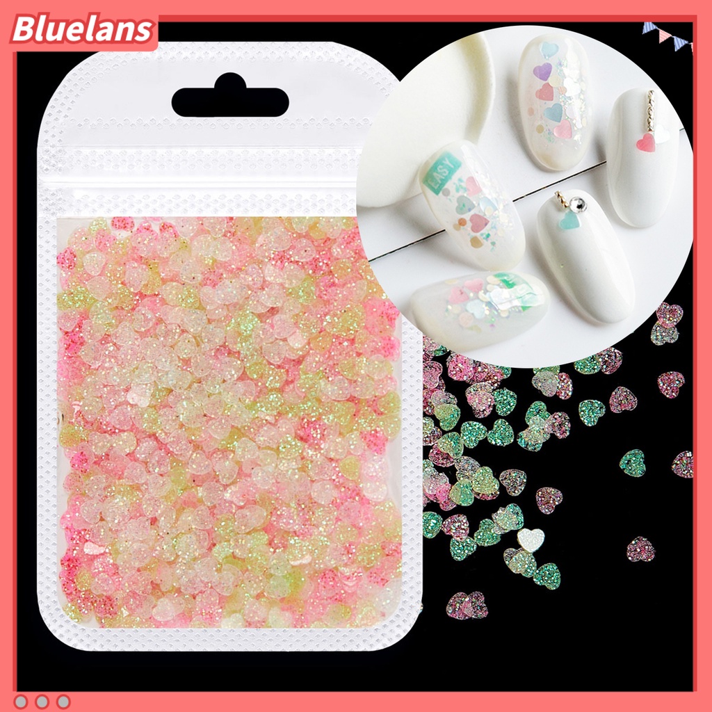 [BLM] 1tas Dekorasi Kuku Bentuk Indah Tahan Luntur Kuku Peliharaan Mewah Payet Cinta Hati Paillette Serpihan Hadiah Ulang Tahun