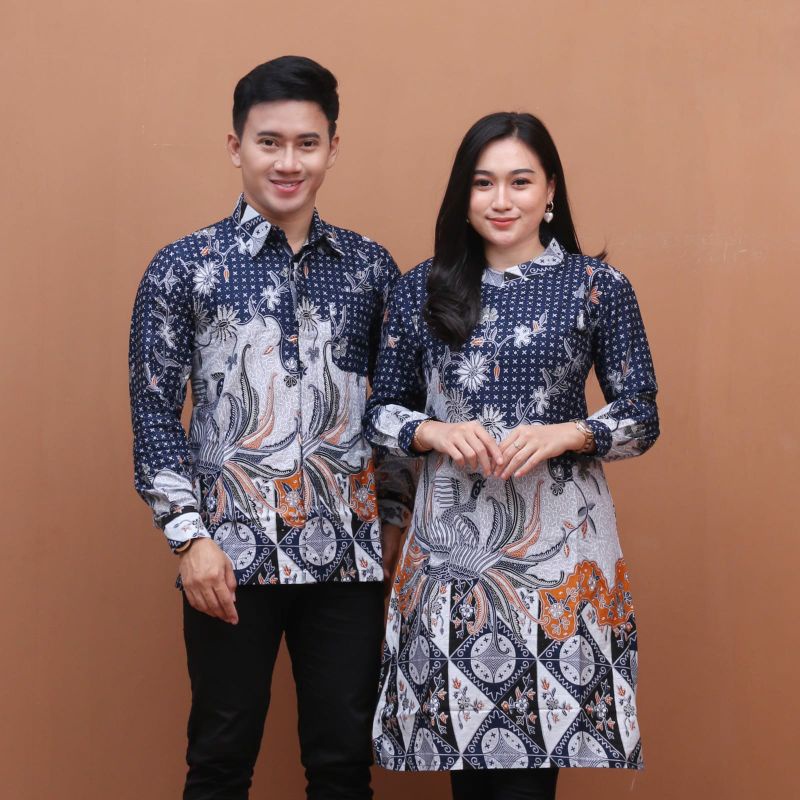 Maura Couple - Sania Ruffle Batik Couple Ori Ndoro Jowi Garansi Termurah Shopee Blous  batik Couple Set pakaian Couple   kemeja batik pria Atasan Batik wanita  premium High Quality Baju Batik Couple sarimbit batik seragam batik kerja kantor tunik batik bn