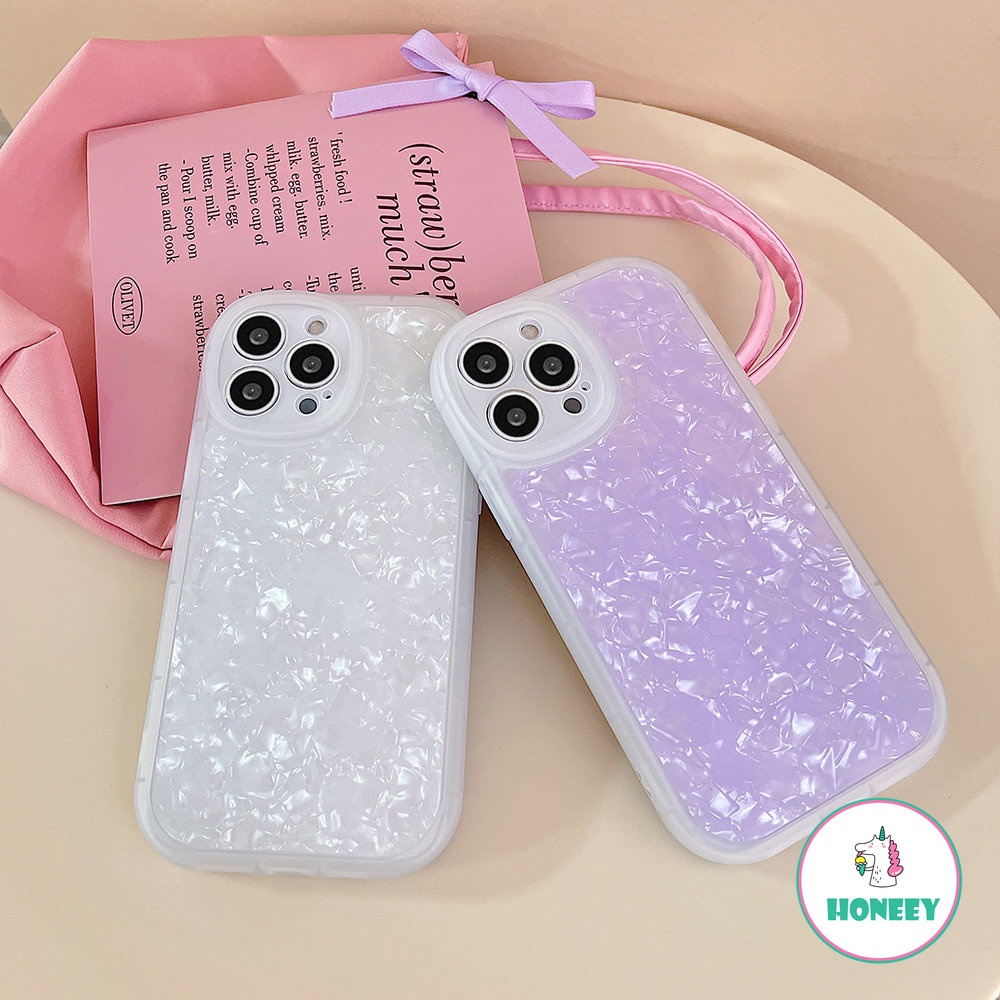 Casing Ponsel Marmer Shell Dream Glitter Untuk iPhone 14 Pro 13 12 11 Pro Max XR XS Max X14 8 7Plus Lembut Shockproof Back Cover