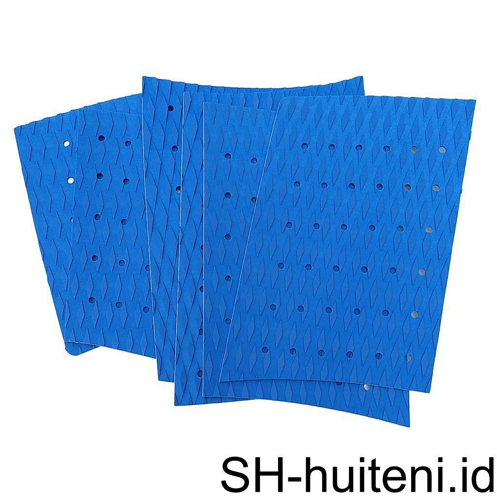 Pad Traction Papan Surfing 6buah Full Deck Grips Stomp Pads+Perekat3M Biru
