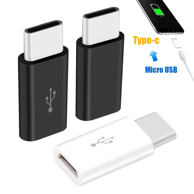 1pc Adaptor Micro USB 3.1 Ke Tipe-C Premium Yang Ditingkatkan Konverter Transmisi Data Kecil Baru Kompatibel Untuk Kebanyakan Perangkat Seluler