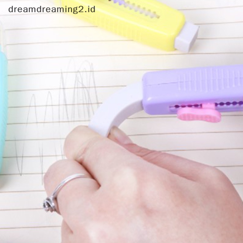 (drea) Penghapus Pensil Tarik Dorong Dengan Sikat Lembut Gambar Anak Wrig Lap Alat Tulis //