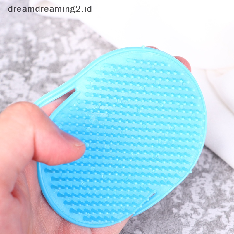 (drea) 1pcs Pocket Travel Sikat Sisir Rambut Pria Jenggot Kumis Palm Pijat Kulit Kepala //