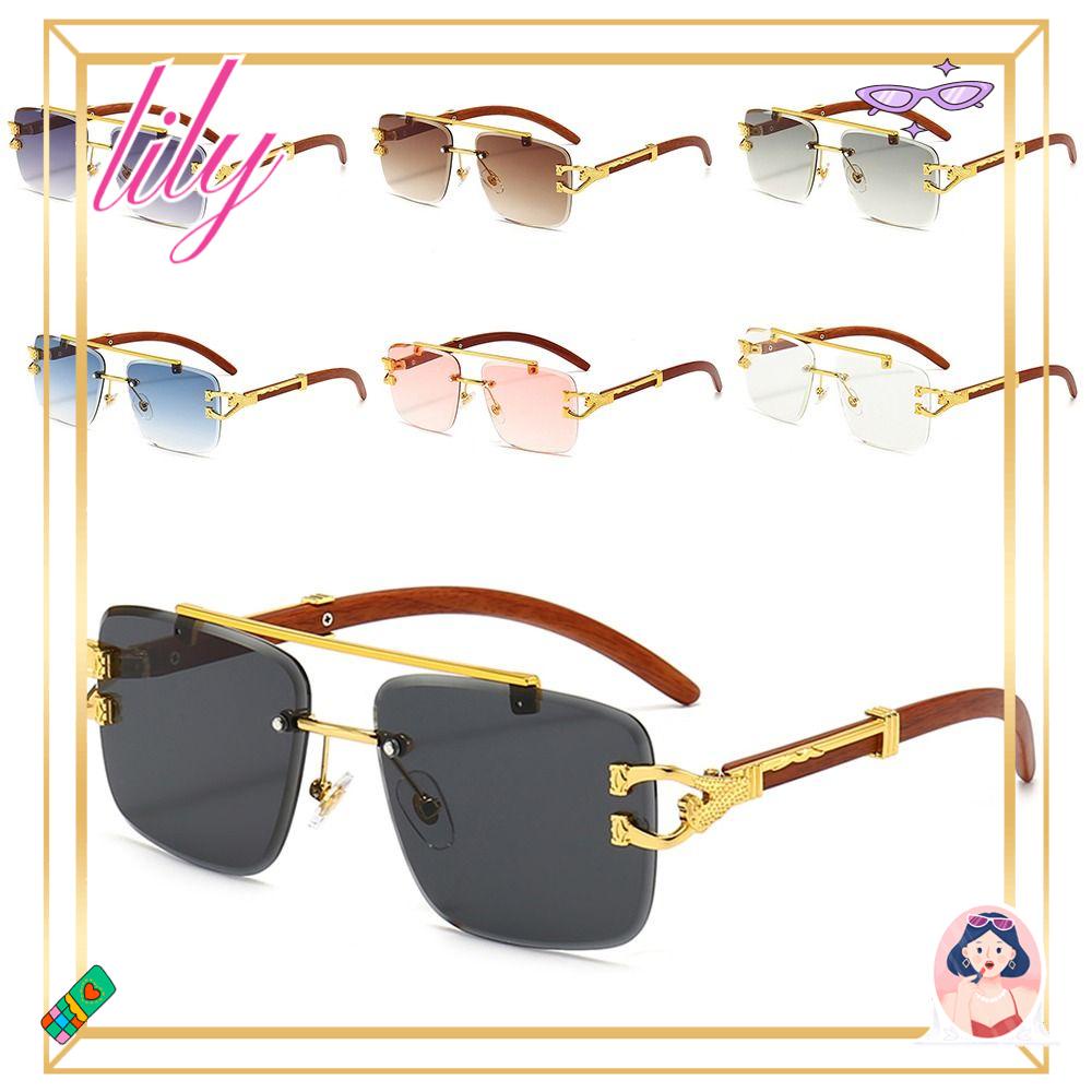 Lily Cheetah Head Sunglasses Fashion Perlindungan UV Pria &amp; Wanita Eyewear