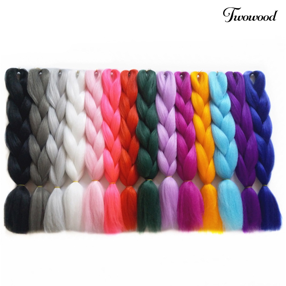 Twowood Wanita Jumbo Crochet Mengepang Warna Ombre Sintetis Kanekalon Rambut Ekstensi