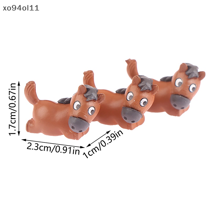 Xo 1Pc Mini Simulasi Model Kuda Coklat Hewan Liar Ornamen Boneka Kecil Dekorasi OL