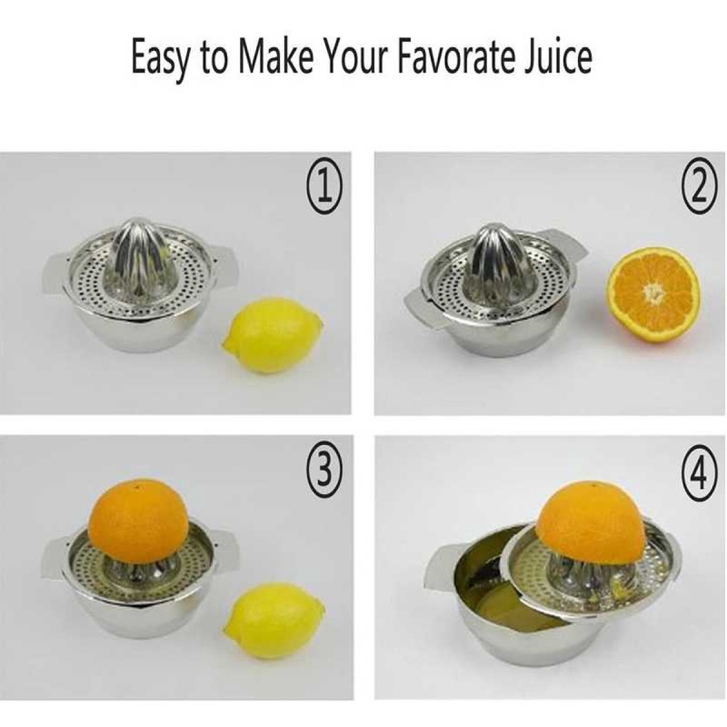 Alat Peras Jeruk Lemon Manual Juicer with Bowl and Strainer