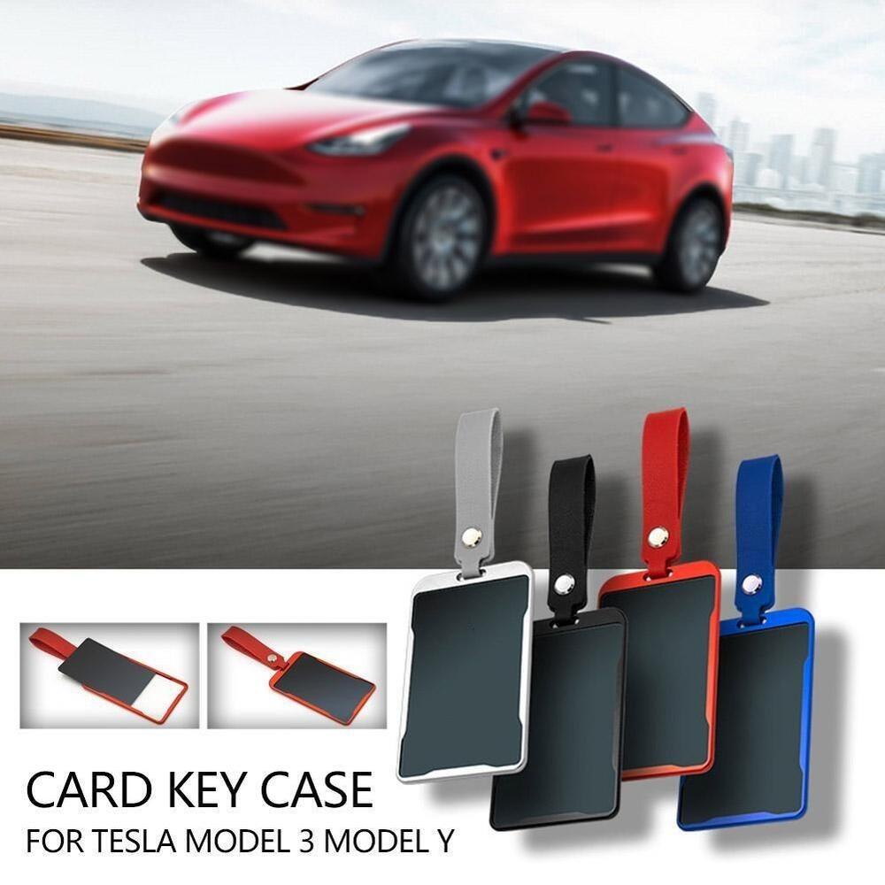 Populer Key Card Holder Aksesoris Mobil Gantungan Kunci Full Cover Sarung Kartu Kunci Untuk Untuk Tesla ModeI 3modei Y