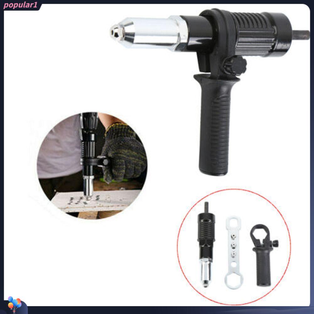 Populer Rivet Gun Adapter Kit Sambungan Bor Listrik Yang Dapat Dilepas Dengan Pegangan Kunci Pas Power Drills Aksesoris Untuk Menarik Alat Rivet