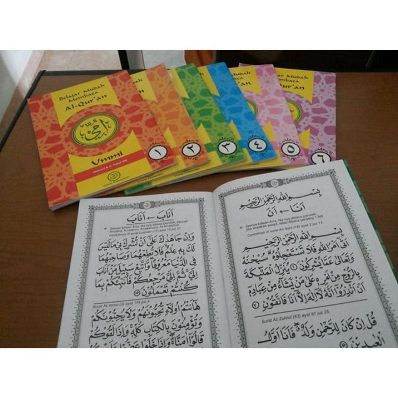 buku metode ummi belajar mudah membaca al quran jilid 1-6 se paket