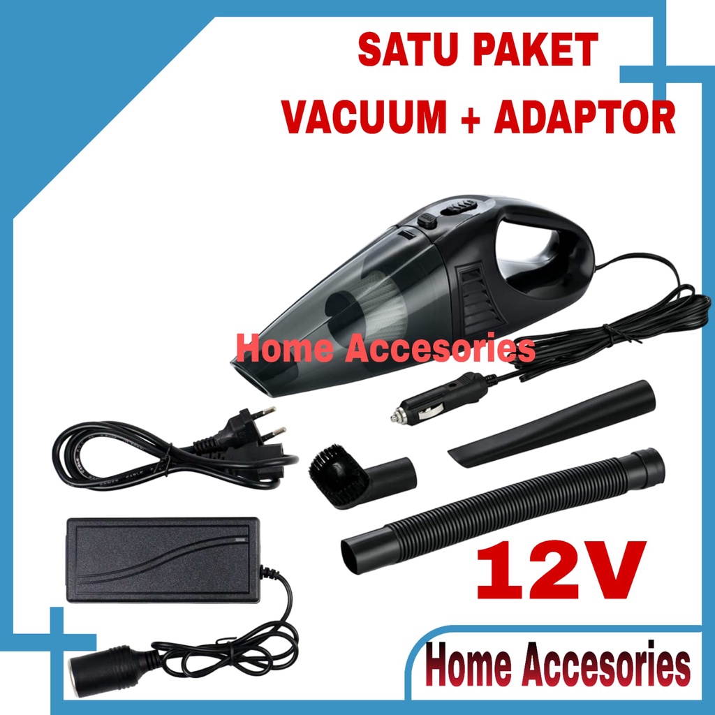 PAKET VACUM+ADAPTOR VACUM CLEANER PERMBERSIH DEBU RUMAH,SOFA,KARPET,MOBIL/PEMBERSIH DEBU,PENYEDOT DE