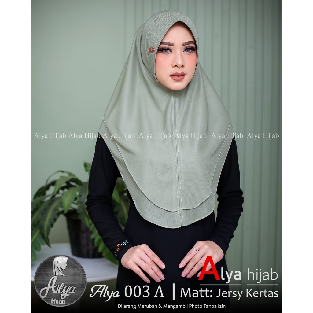 Jilbab Instan Dua Layer Alya 003A Bahan Jersey Kertas By Aura Busana