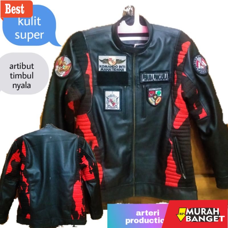 Jaket kulit pria terbaru- jaket kulit pemuda pancasila