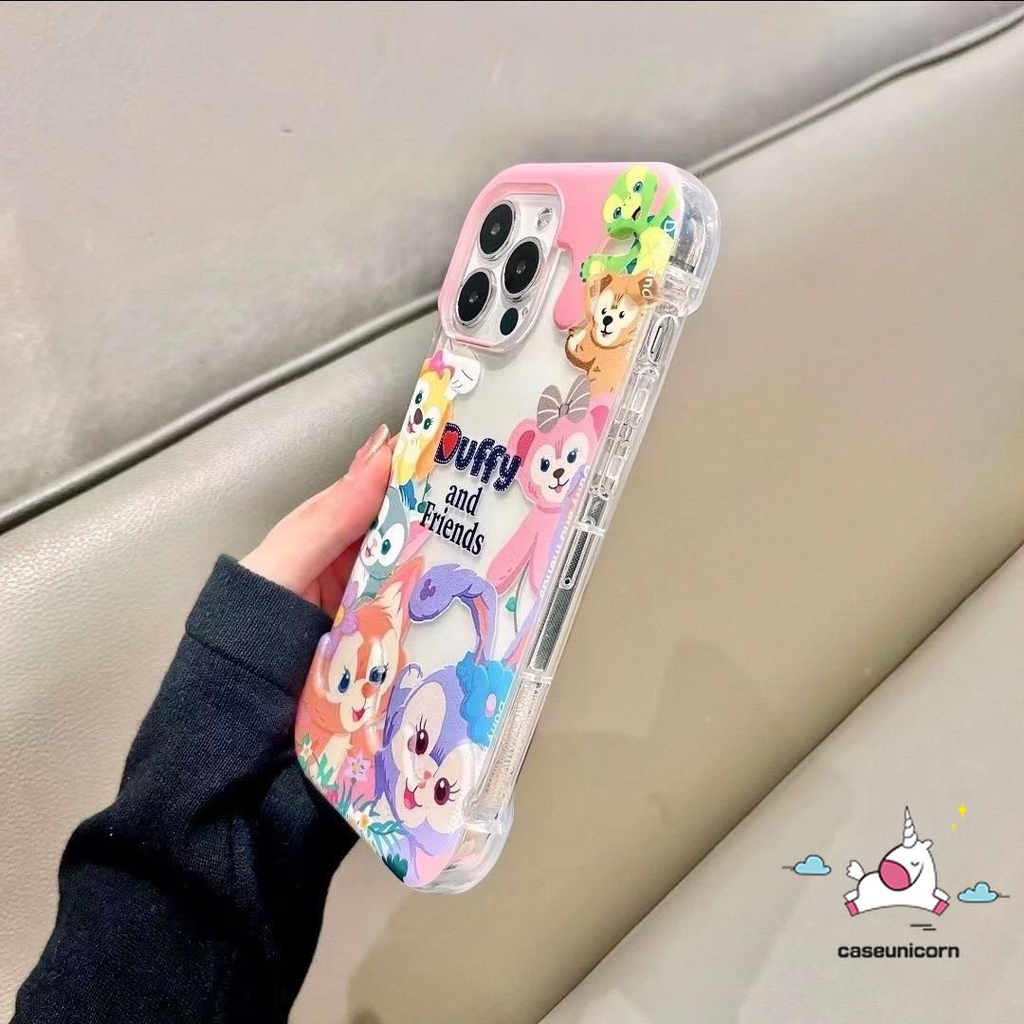 IPHONE 3d Warna Ice Cream Lucu Disney LinaBell Stellalou Case Kompatibel Untuk Iphone13 11 12 14 Pro Max 7Plus X XR 7 8 Plus XS Max SE 2020kartun Kirby Cinta Hati Doodle Lembut TPU Cover