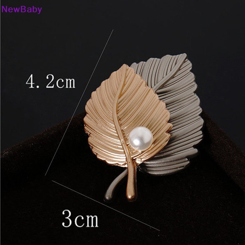 Newbaby Maple Leaf Bros Logam Vintage Wanita Gadis Menawan Indah Kerah Lapel Pin Fashion Perhiasan Hadiah Aksesoris Pakaian Pesta ID
