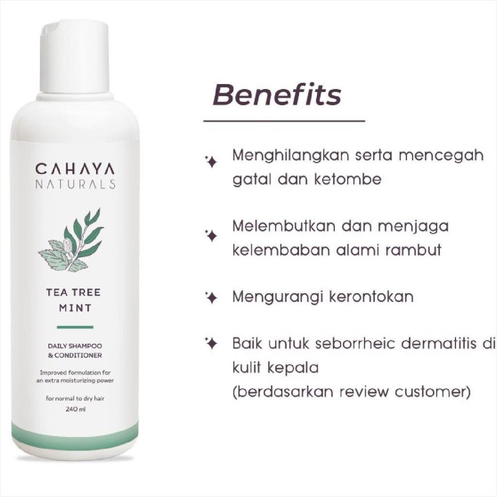 Cahaya Naturals Daily Shampoo and Conditioner 240ml 12060103 240 ml Tea Tree Mint