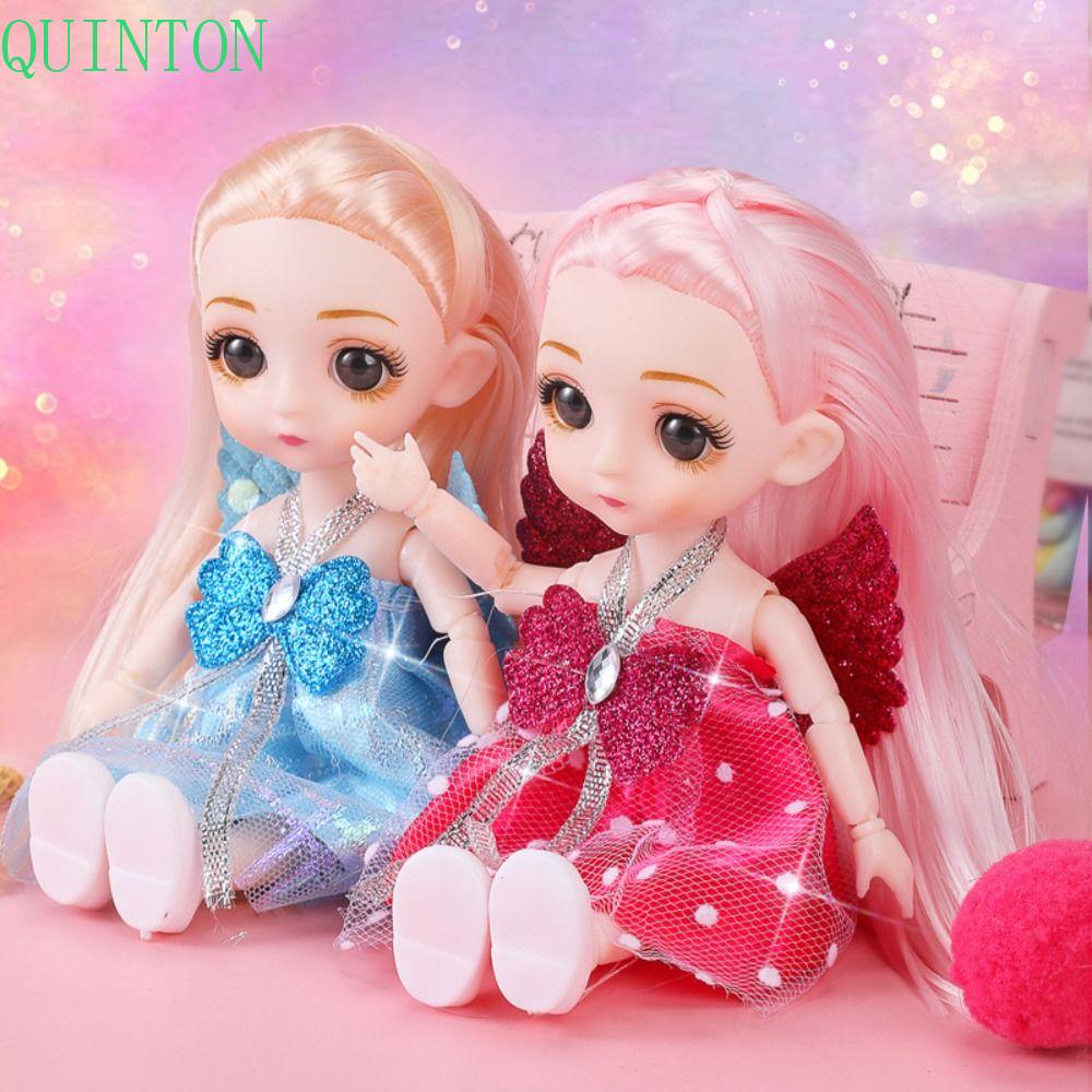 Boneka Anak Perempuan QUINTON Molly Mata Besar Diy Sweet Princess BJD Boneka Digambarkan Dengan Baju Dan Sepatu Pakaian Anak Dress Up Mainan Set