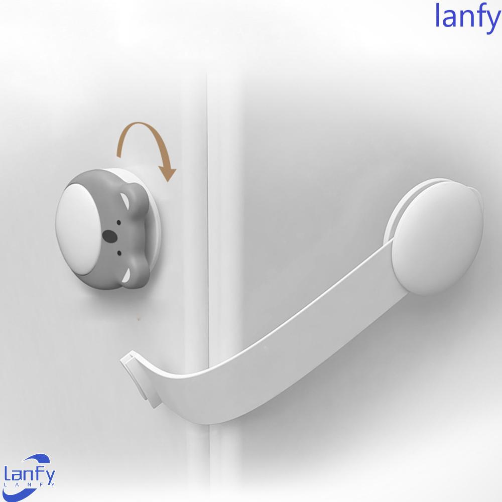 Lanfy Safety Lock Pengaman Bayi Lemari Kulkas Furniture Laci Sliding Door Locks Strap