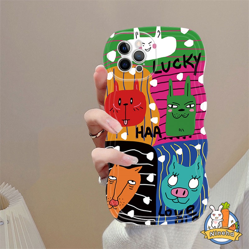 Huawei Y9 Prime 2019 Nova 7i Nova9 7 SE Pro Nova Y90 Y70 Plus 5T 4e 3i 3e Y7A Y9s P20 Pro P30Lite Honor 8X Kreatif Graffiti Kartun Splicing Casing Ponsel Wave Edge Soft Case Casing