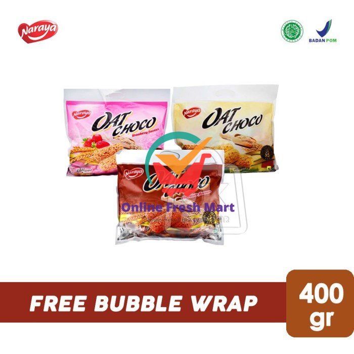 

Naraya Oat Choco / Snack Oat Choco (400gr) - Original 400gr - Online Fresh Mart Denpasar