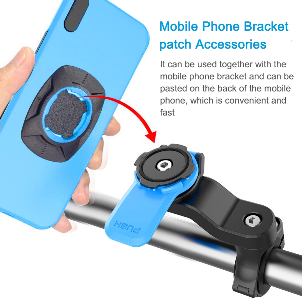 Bersepeda Handphone Hold Security Lock Patch Rotatable Sepeda Ponsel Bracket Patch Stang Sepeda Bracket Plat Stiker Motor Bersepeda Ponsel Holder Paster Untuk Ponsel 4.7-7.2 inch