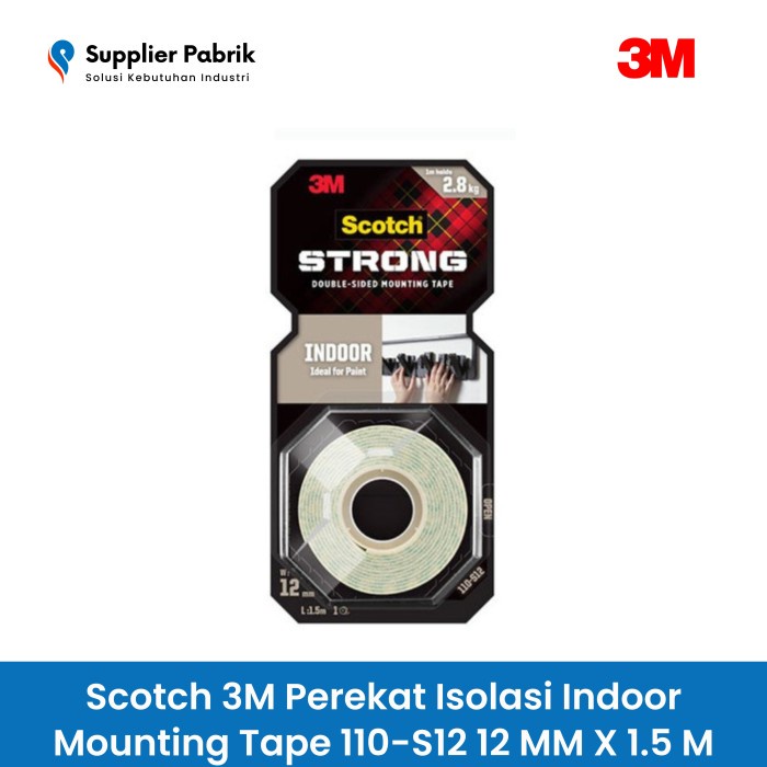 

Scotch 3M Perekat Isolasi Indoor Mounting Tape 110-S12 12 MM X 1.5 M