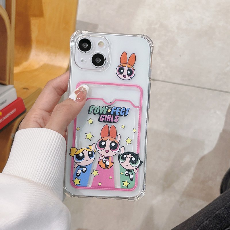 Card Case The Powerpuff Girls Soft Case HP iP iPhone 14 13 12 11 Pro X XS XR Max 7 8 + Plus FTD Casing Apple