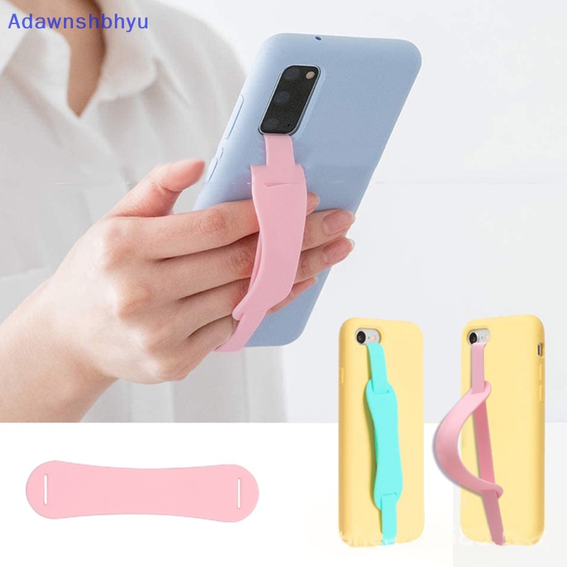 Adhyu Strap Tali Telepon Grip Loop Wristband Hand Holder Silikon Stretching Slim Band Untuk iPhone Samsung Huawei Xiaomi 6warna ID