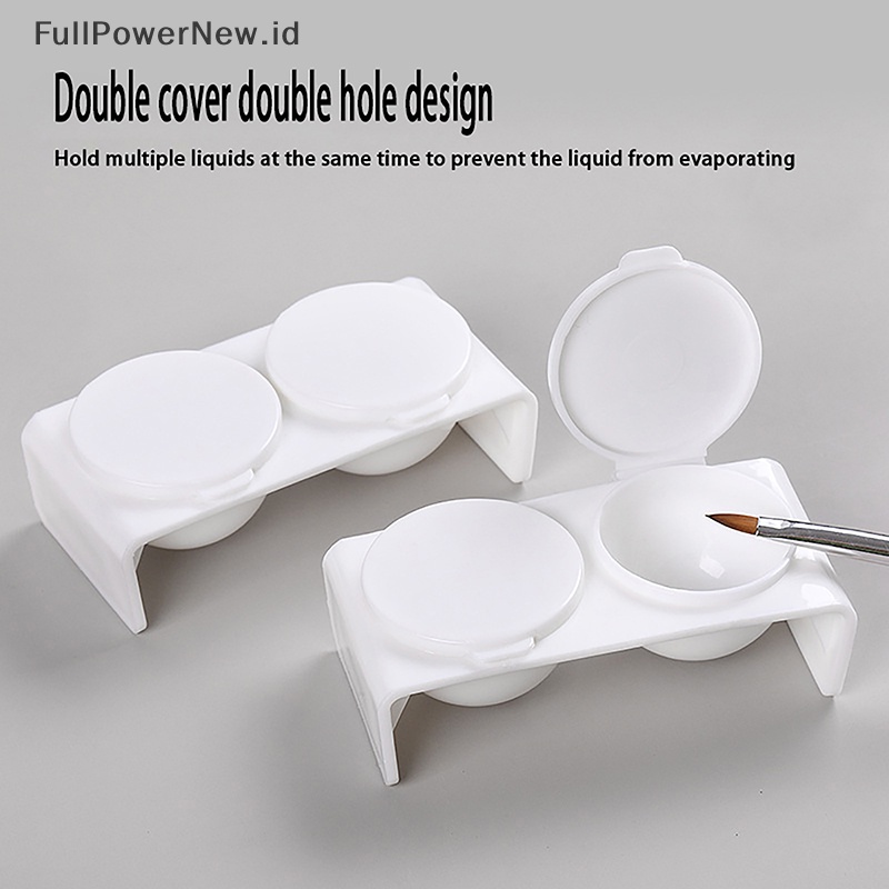 Power Sikat Kuku Wadah Cuci Alat Manicure Nail Art Pigmen Holder Dappen Dish ID