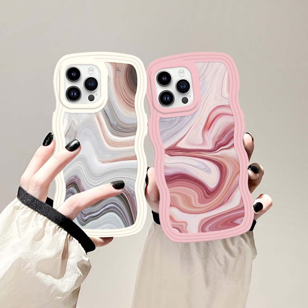 Marble Case Redmi Note12 Pro Poco C40 Redmi A1 A2 10C 10A 9C 9T Note 11S 10 5G 10S 9S 8 Pro Xiaomi Poco M5S M3 X3 Pro NFC Tekstur Bergelombang Sarung Silikon Lembut