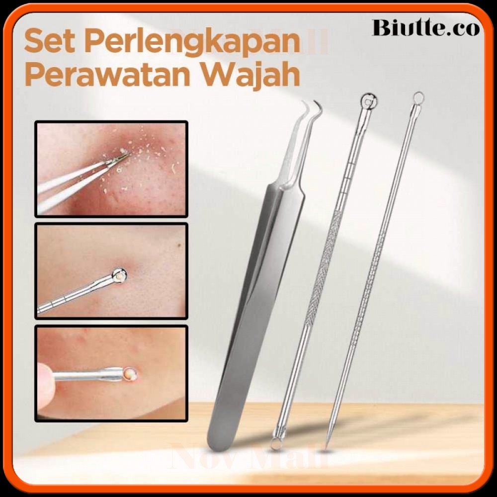 Alat Perlengkapan Komedo Jerawat Blackhead 3 PCS - PT3