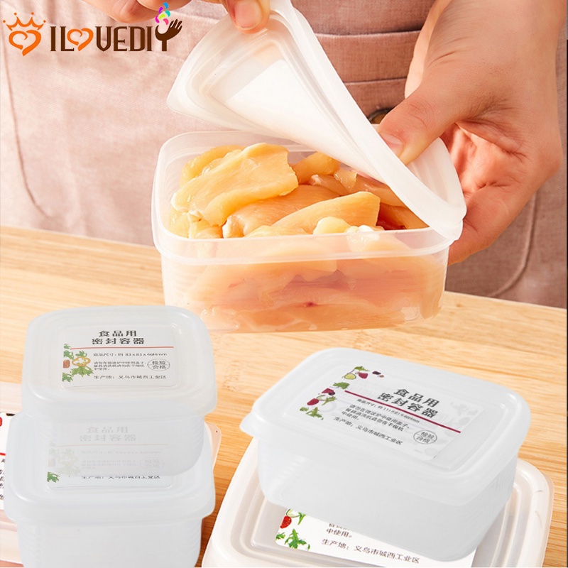 [Unggulan] Wadah Berpendingin Makanan/Kotak Daging Sayur Fresh-keeping/Wadah Sub-Packed Bumbu Snack/Tempat Penyimpanan Tertutup Makanan Penutup Buah/Perlengkapan Penyimpanan Rumah Portabel
