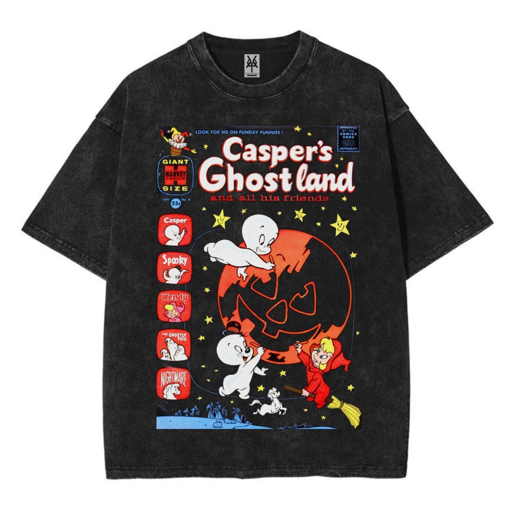 Kaos oversize casper ghostland washed washing vintage tee