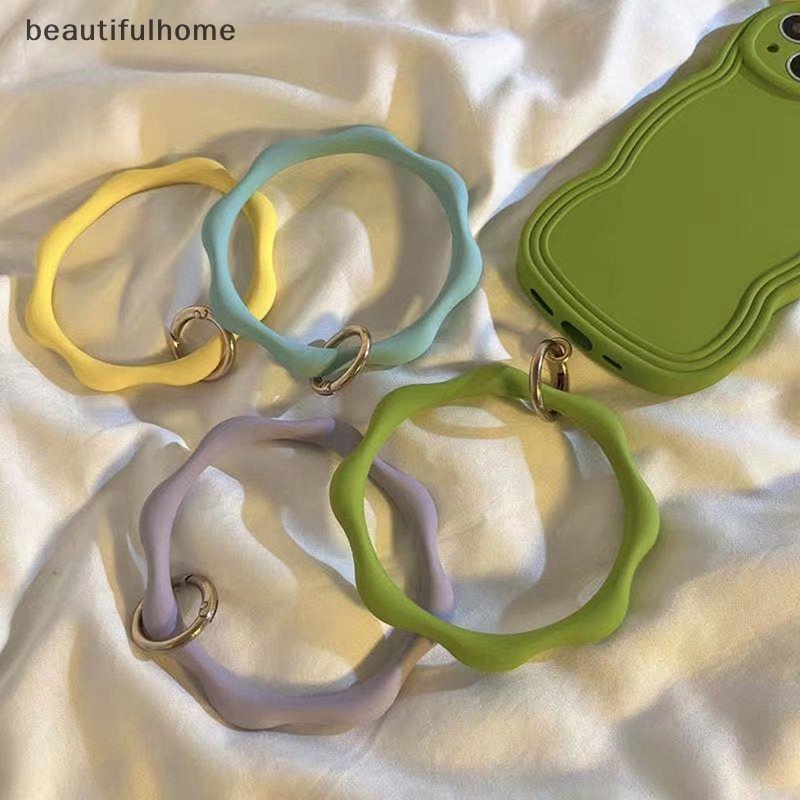 {Cantikrumah} Tali Cincin Gantung Universal Case Ponsel Berbentuk Bambu Gelang Silikon Kreatif al Ponsel Case Pergelangan Tangan Tali Portabel Anti Jatuh Dan Anti Hilang Kunci Ring