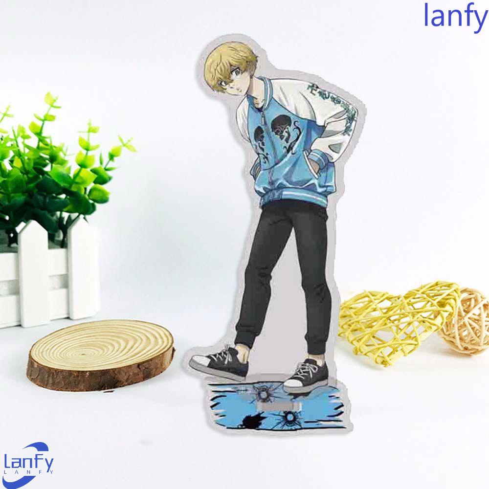 Lanfy Tokyo Revengers Anime Kartun Anime Fans Hadiah Sano Manjiro Hanagaki Takedao Ken Desktop Standing Card Ryumiya Dekorasi Figure Model Plat