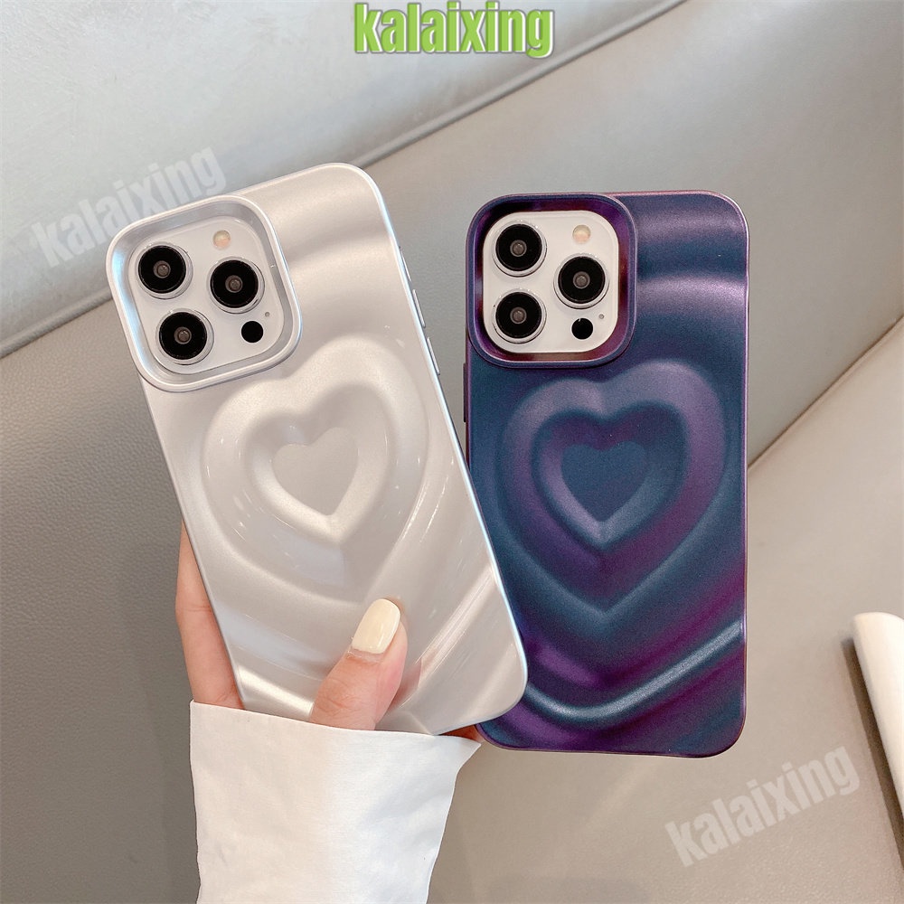 Casing Motif Tiga Dimensi love Soft Shinny Case Untuk iPhone 14 Pro Max13 Pro 12 12Pro 11 Pro Max Casing Penutup Belakang