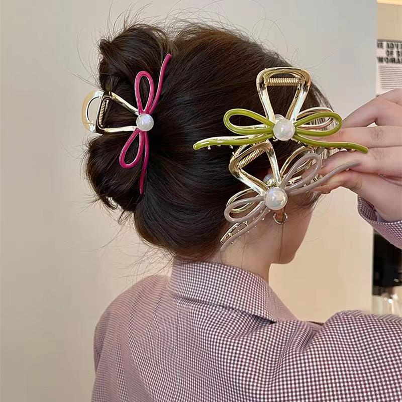 Baru 11 cm Busur Logam Rambut Klip Fashion Manis Jepit Rambut Hiu Klip Wanita Aksesoris Rambut