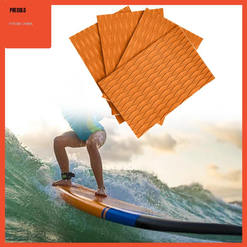 [Predolo] 4pcs EVA Deck Grip Mats Bantalan Traksi Papan Surfing Non Slip Untuk Skateboard Kayak