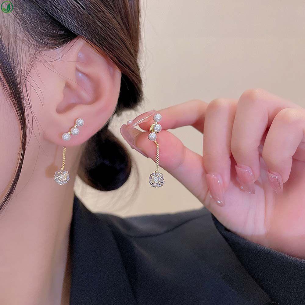 Needway Menjuntai Anting Elegan Fashion Perhiasan Aksesoris Kupu-Kupu Drop Earrings Bunga Ear Hook